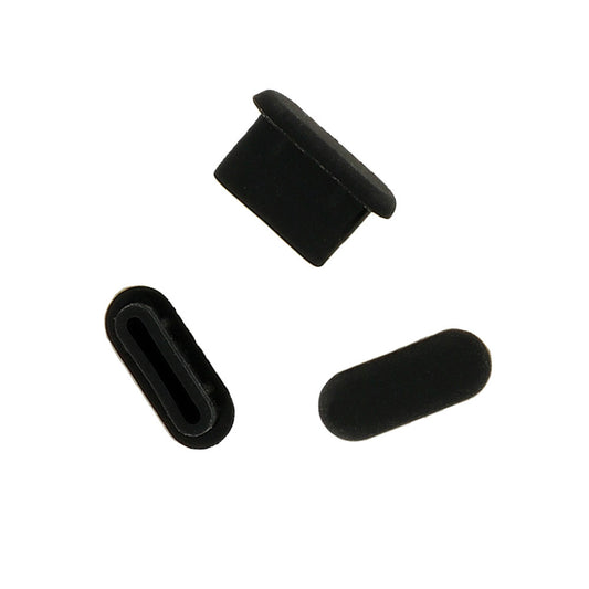 Dop Anti Praf Port Telefon OEM, USB-C, Set 10 bucati, Negru