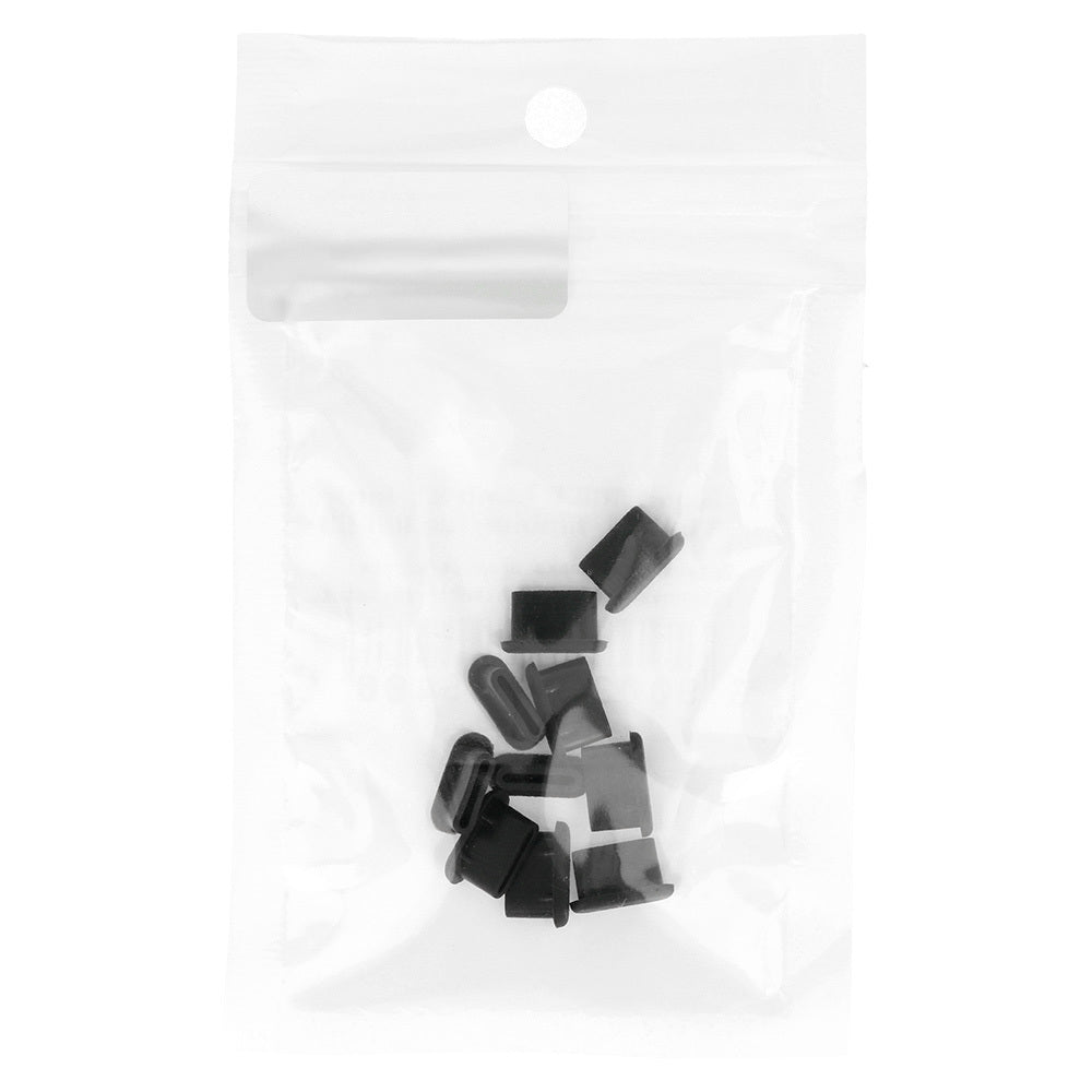 Dop Anti Praf Port Telefon OEM, USB-C, Set 10 bucati, Negru