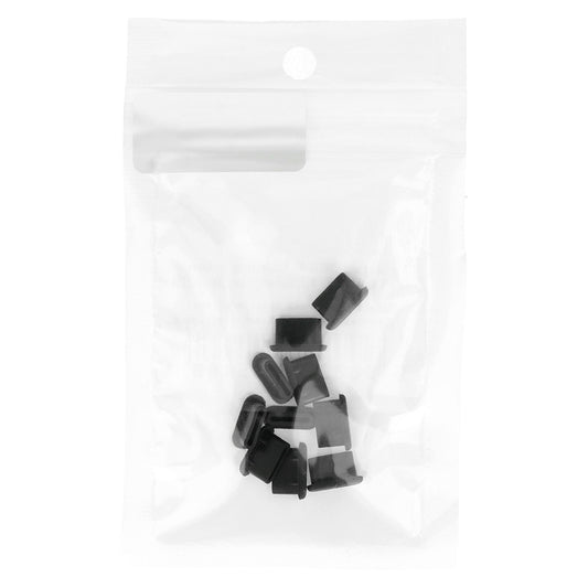 Dop Anti Praf Port Telefon OEM, USB-C, Set 10 bucati, Negru