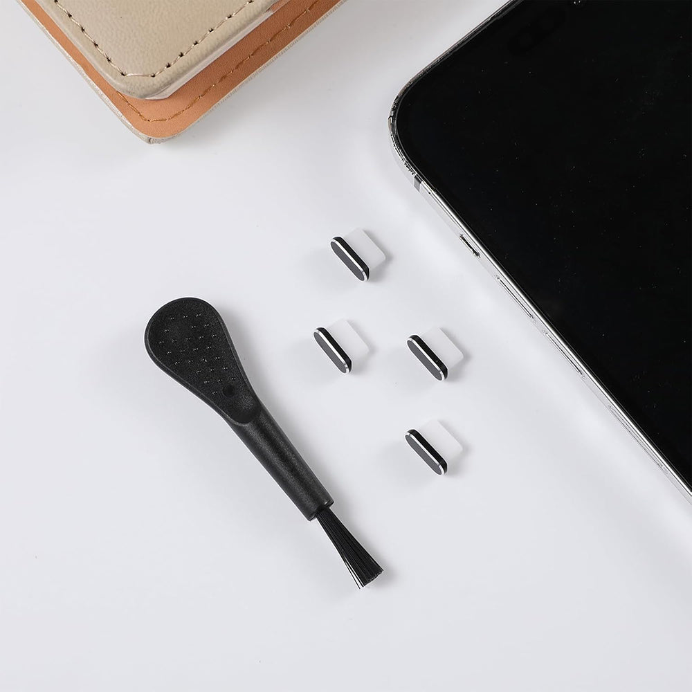 Dop Anti Praf Port Telefon Techsuit AD1, USB-C, Set 4 bucati, Negru