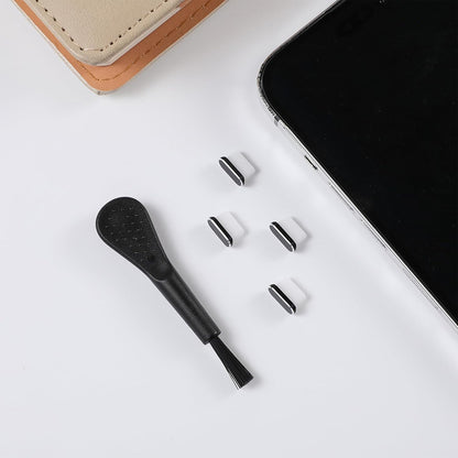 Dop Anti Praf Port Telefon Techsuit AD1, USB-C, Set 4 bucati, Negru