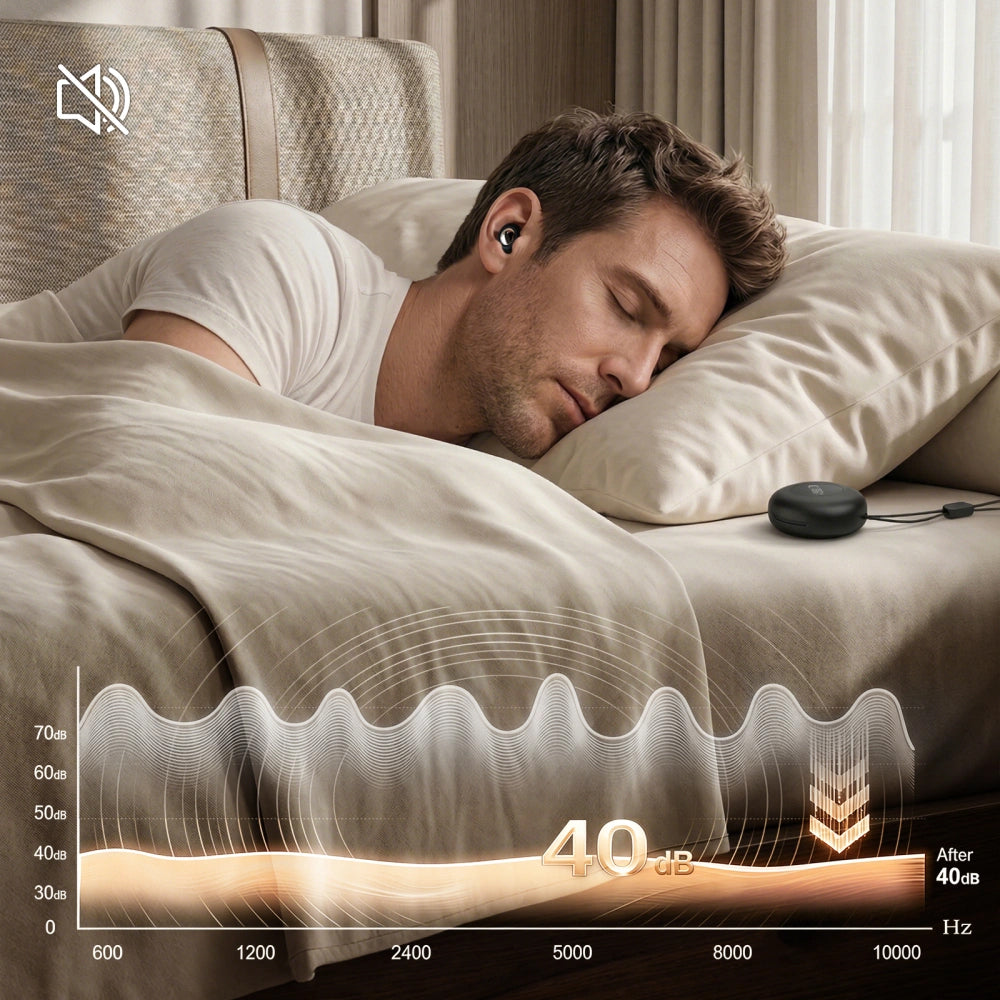 Dopuri de Urechi Tech-Protect QuietFit, Negre