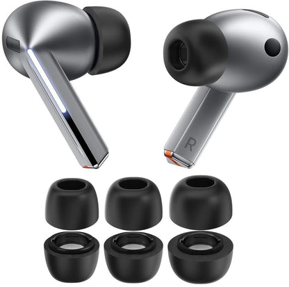 Dopuri Tech-Protect pentru Samsung Galaxy Buds3 Pro, Marime S / M / L, Negre