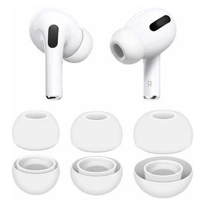 Dopuri Techsuit ET1 pentru Apple AirPods Pro Series, Set 3 bucati, Albe