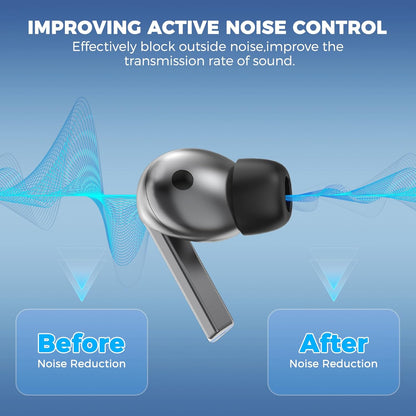 Dopuri Techsuit ET3 pentru Samsung Galaxy Buds3 Pro, Marime S / M / L, Negre