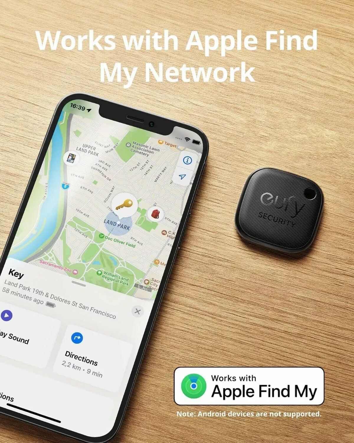 Eufy Security SmartTrack Link pentru iOS Series, Set 4 bucati, Negru E87B0012