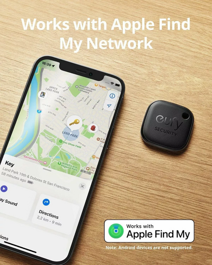 Eufy Security SmartTrack Link pentru iOS Series, Set 4 bucati, Negru E87B0012