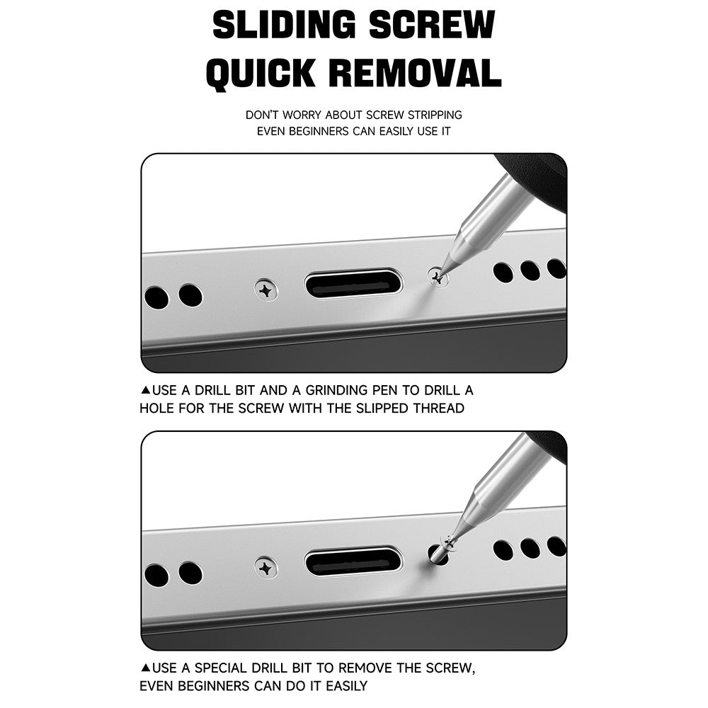 Extractor Bit Luowei LW-331 pentru extragere suruburi rupte, 2in1
