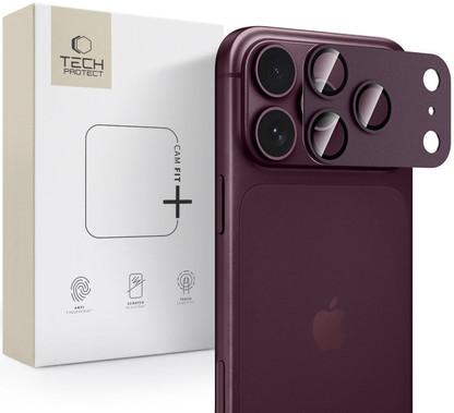 Folie de protectie Camera Spate Tech-Protect CamFull Fit+ pentru Apple iPhone 18 Pro Max, Sticla Securizata, Visinie