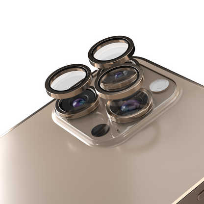 Folie de protectie Camera Spate Etteri pentru Apple iPhone 16 Pro Max / 16 Pro, Sticla Securizata, Bronz