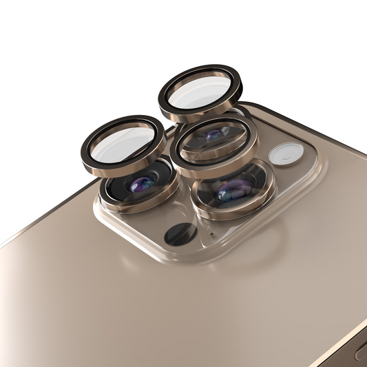 Folie de protectie Camera Spate Etteri pentru Apple iPhone 16 Pro Max / 16 Pro, Sticla Securizata, Bronz