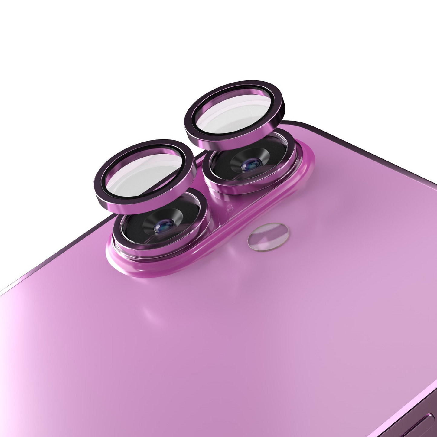 Folie de protectie Camera Spate Etteri pentru Apple iPhone 16 Plus / 16, Sticla Securizata, Roz