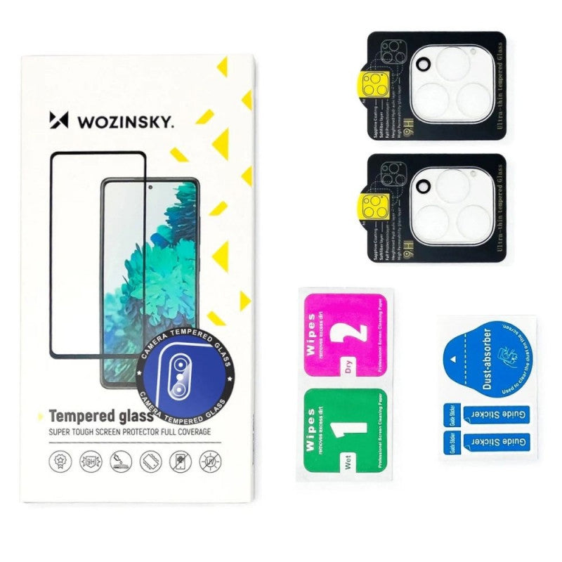 Folie de protectie Camera Spate WZK pentru Apple iPhone 17, Sticla Securizata, Set 2 bucati, Neagra