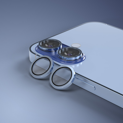 Folie de protectie Camera Spate Etteri pentru Apple iPhone 17, Sticla Securizata, Albastra