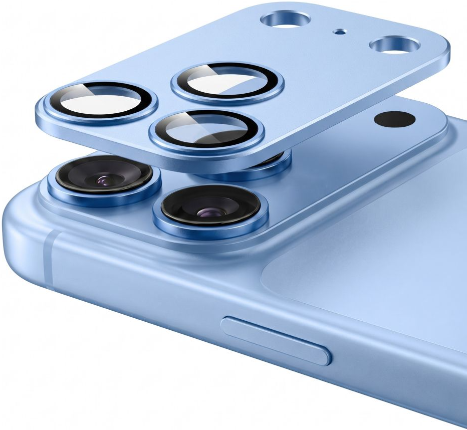Folie de protectie Camera Spate Tech-Protect CamFull Fit+ pentru Apple iPhone 18 Pro Max, Sticla Securizata, Bleu