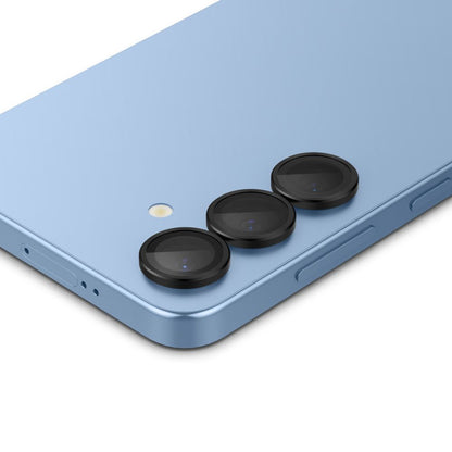 Folie de protectie Camera Spate Spigen GlastR EZ FIT Optik Pro HD pentru Samsung Galaxy S25+ S936, Sticla Securizata, Set 2 bucati, Neagra AGL09088