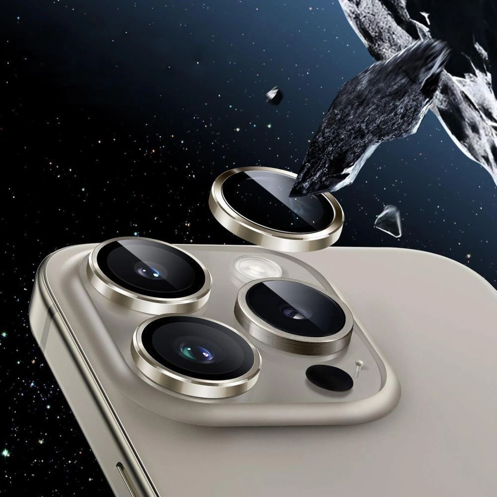Folie de protectie Camera Spate Tech-Protect CamRing Fit+ pentru Apple iPhone 17 Pro Max / 17 Pro / 16 Pro Max, Sticla Securizata, Neagra