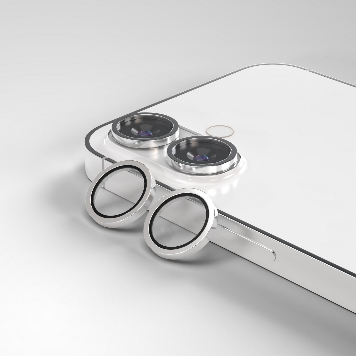 Folie de protectie Camera Spate Etteri pentru Apple iPhone 17, Sticla Securizata, Alba