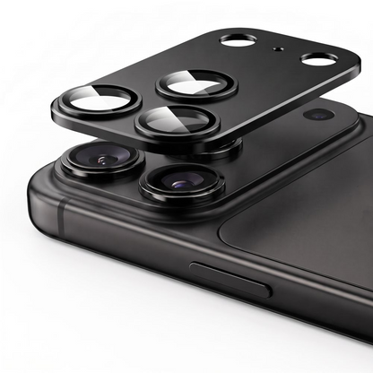 Folie de protectie Camera Spate Tech-Protect CamFull Fit+ pentru Apple iPhone 18 Pro Max, Sticla Securizata, Neagra