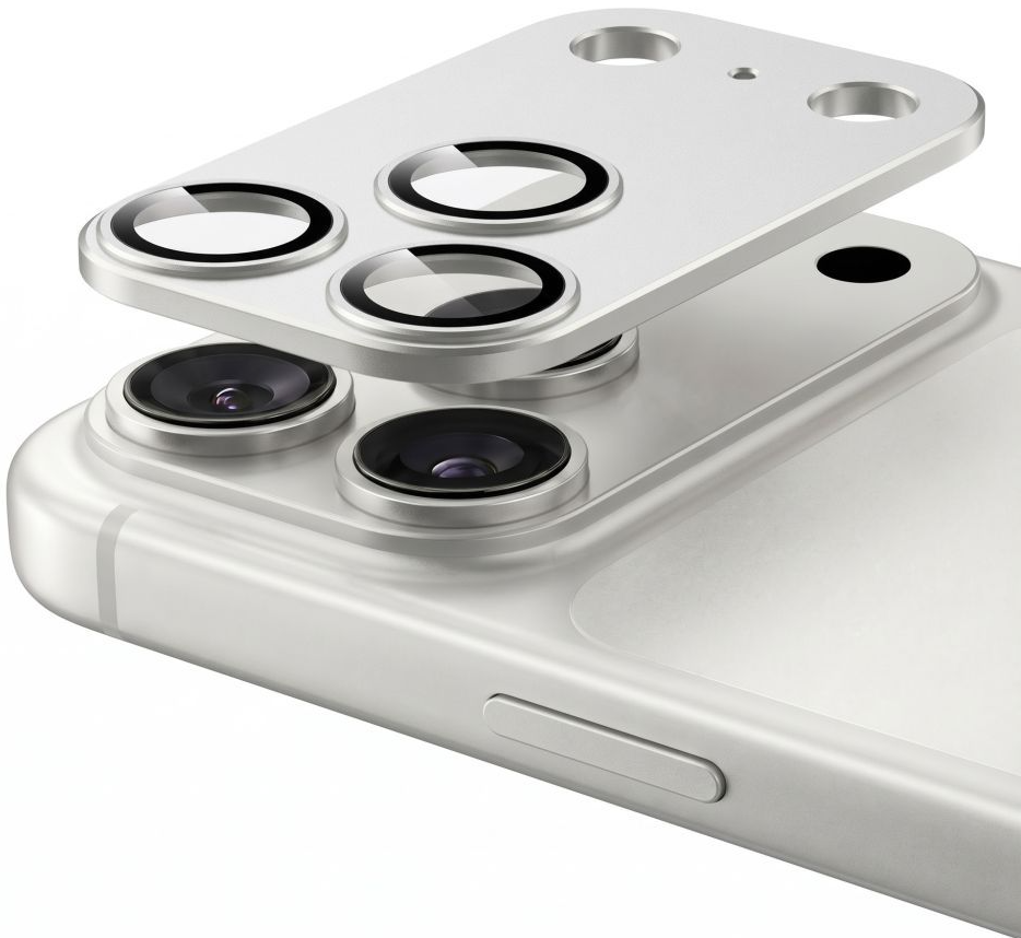 Folie de protectie Camera Spate Tech-Protect CamFull Fit+ pentru Apple iPhone 18 Pro, Sticla Securizata, Argintie
