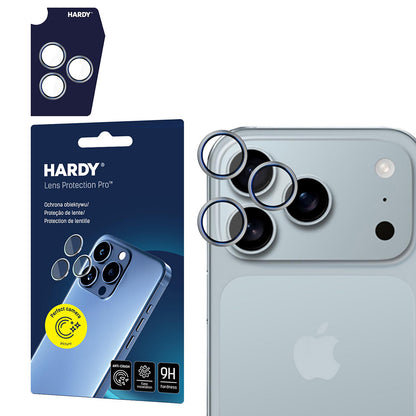 Folie de protectie Camera Spate 3MK Hardy Protection Pro pentru Apple iPhone 17 Pro Max / 17 Pro, Sticla Securizata, Bej