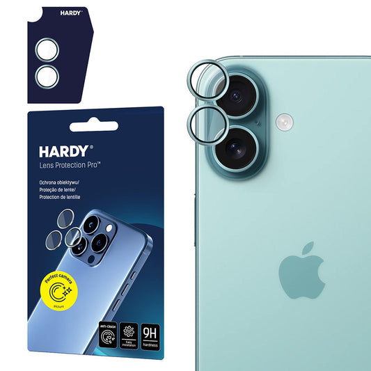 Folie de protectie Camera Spate 3MK Hardy Protection Pro pentru Apple iPhone 17, Sticla Securizata, Verde