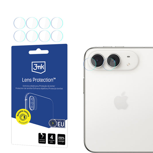 Folie de protectie Camera Spate 3MK Protection pentru Apple iPhone Duo, Sticla Securizata, Set 4 bucati, Transparenta