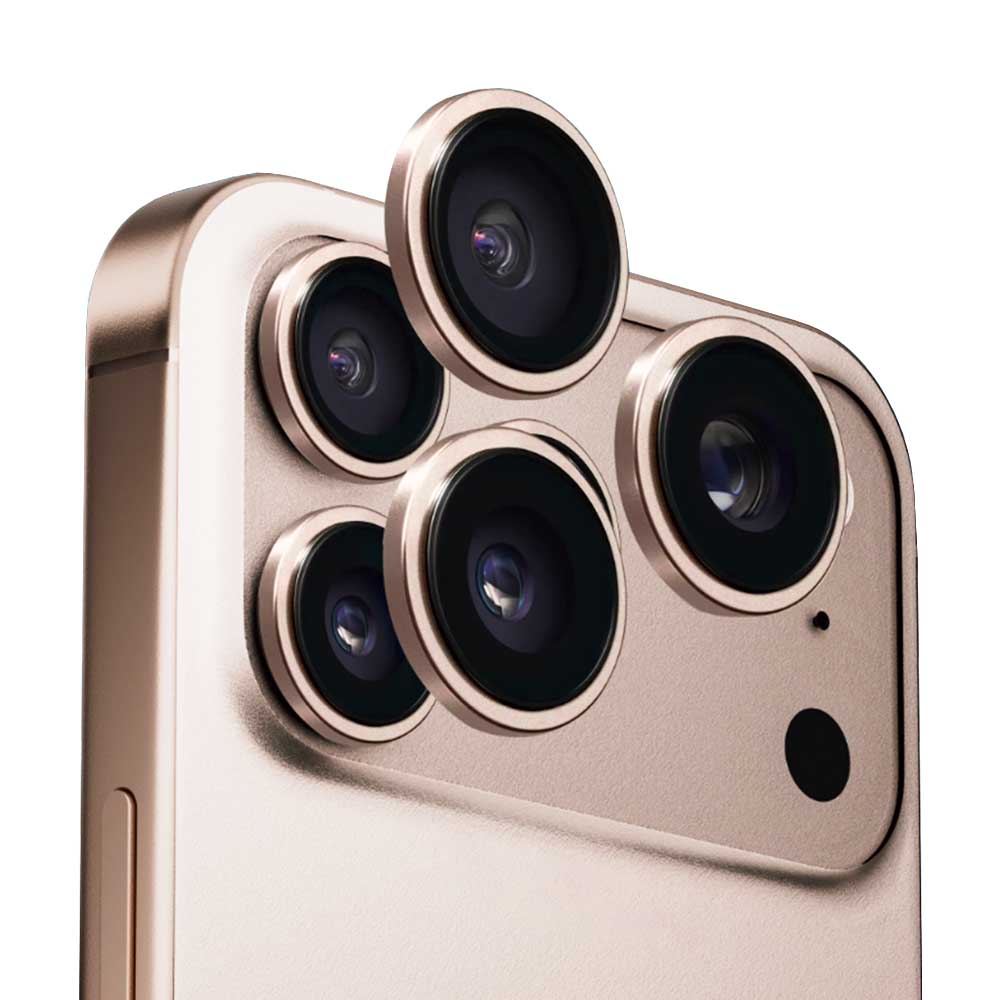 Folie de protectie Camera Spate Anank AR pentru Apple iPhone 17 Pro Max / 17 Pro, Sticla Securizata, Aurie