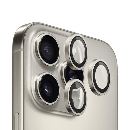 Folie de protectie Camera Spate Blueo 99 Anti-Refective HD pentru Apple iPhone 16 Pro Max / 16 Pro, Sticla Securizata, Gri Metalic