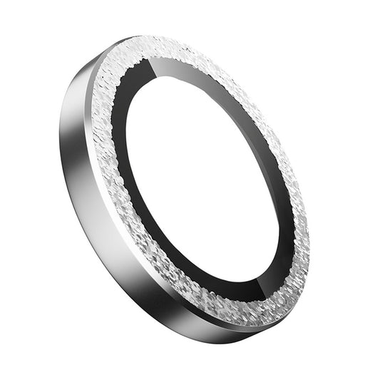 Folie de protectie Camera Spate Blueo Glitter Diamond Metal Frame pentru Apple iPhone 16 Pro Max / 16 Pro, Sticla Securizata, Argintie