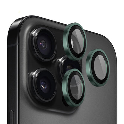 Folie de protectie Camera Spate Blueo Metal Frame pentru Apple iPhone 13 Pro Max / 13 Pro, Sticla Securizata, Verde