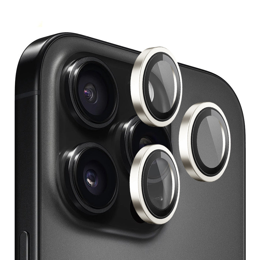 Folie de protectie Camera Spate Blueo Metal Frame pentru Apple iPhone 14 Pro Max / 14 Pro, Sticla Securizata, Aurie
