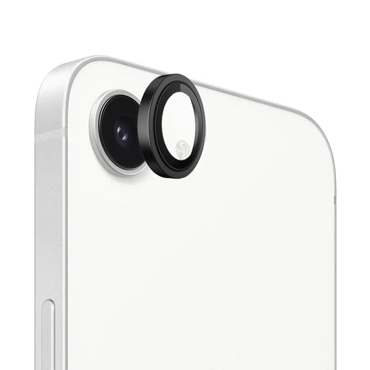 Folie de protectie Camera Spate Blueo Metal Frame pentru Apple iPhone 17e / 16e, Sticla Securizata, Neagra