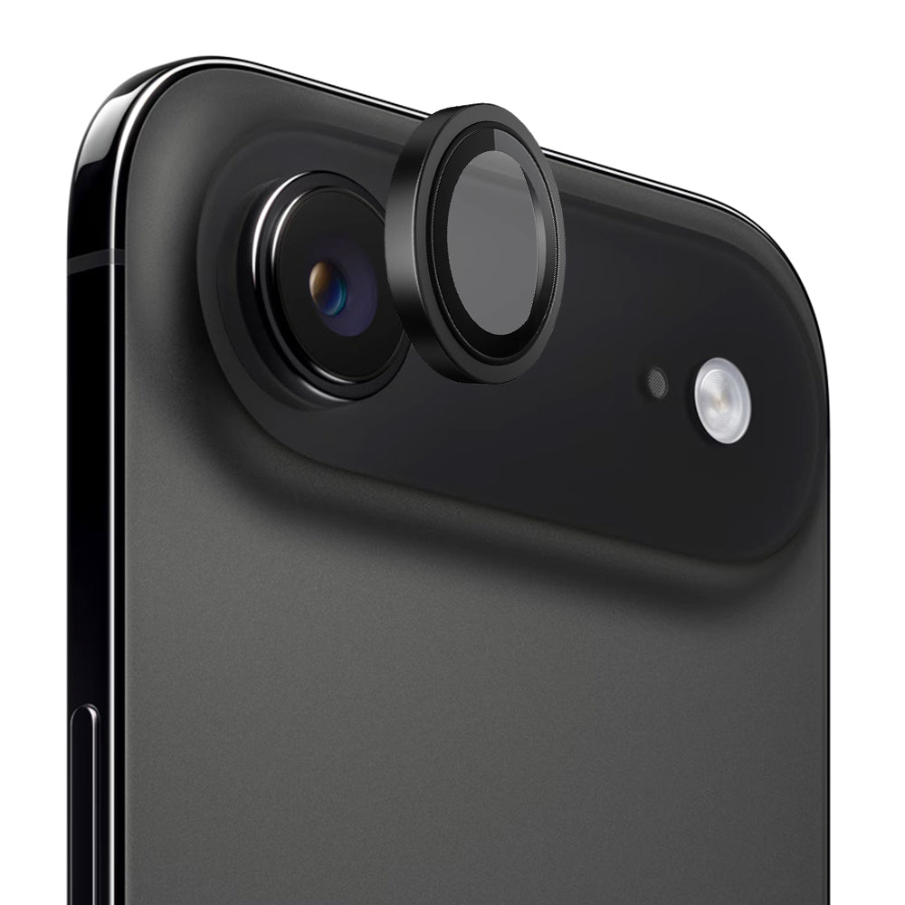 Folie de protectie Camera Spate Blueo Metal Frame pentru Apple iPhone 17 Air, Sticla Securizata, Neagra