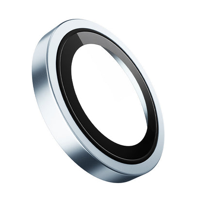 Folie de protectie Camera Spate Blueo Metal Frame pentru Apple iPhone 17, Sticla Securizata, Albastra