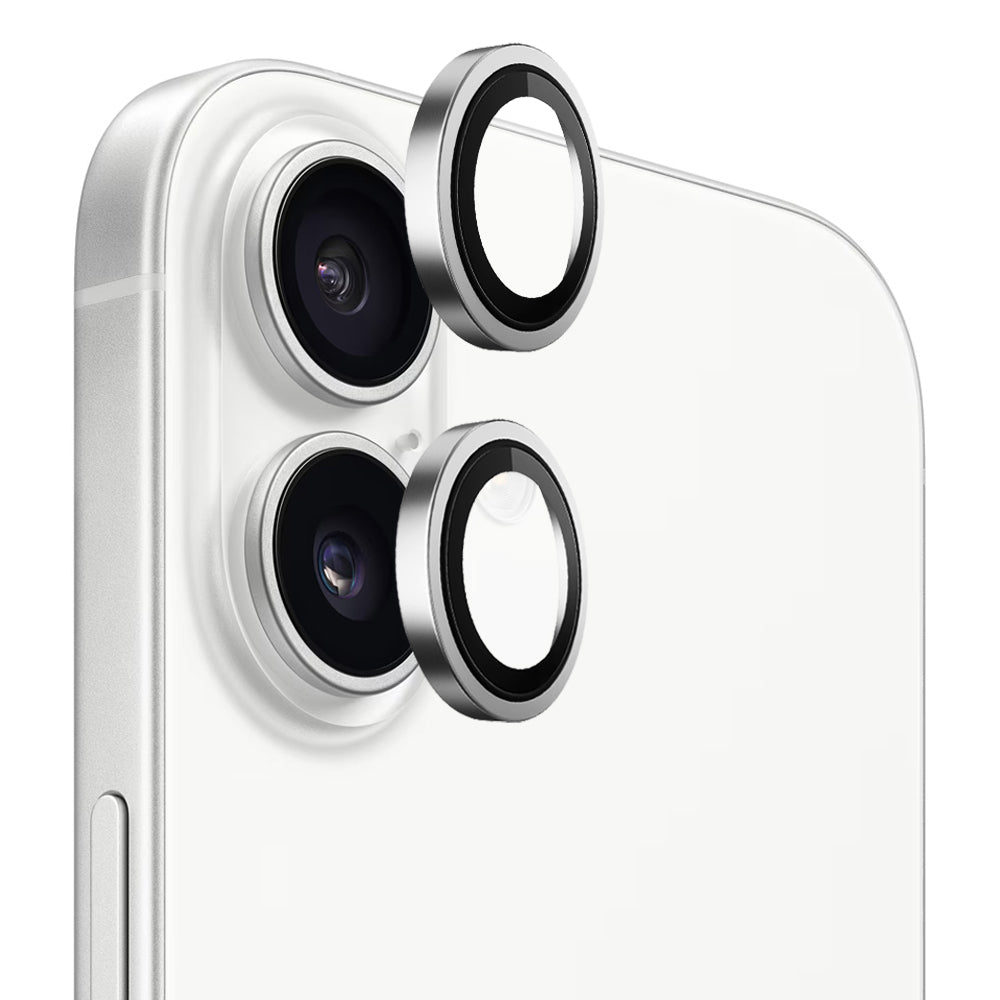 Folie de protectie Camera Spate Blueo Metal Frame pentru Apple iPhone 17, Sticla Securizata, Argintie