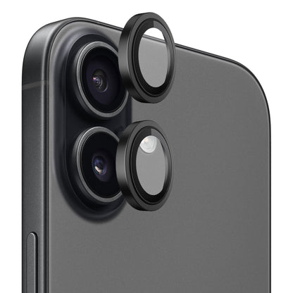Folie de protectie Camera Spate Blueo Metal Frame pentru Apple iPhone 17, Sticla Securizata, Neagra