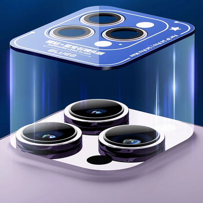 Folie de protectie Camera Spate Blueo Sapphire Crystal pentru Apple iPhone 14 Pro Max / 14 Pro, Sticla Securizata, Mov