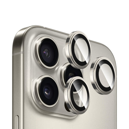 Folie de protectie Camera Spate Blueo Sapphire Crystal pentru Apple iPhone 16 Pro Max / 16 Pro, Sticla Securizata, Gri Metalic