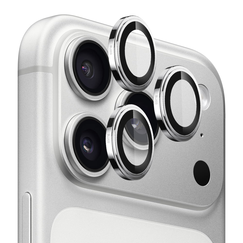 Folie de protectie Camera Spate Blueo Sapphire Crystal pentru Apple iPhone 17 Pro Max / 17 Pro, Sticla Securizata, Argintie