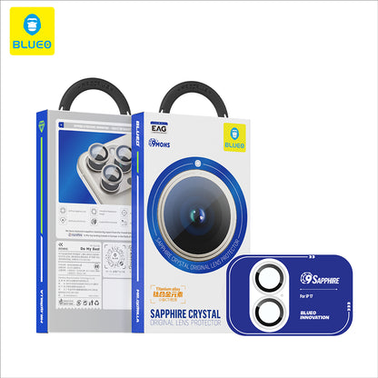 Folie de protectie Camera Spate Blueo Sapphire Crystal pentru Apple iPhone 17, Sticla Securizata, Verde