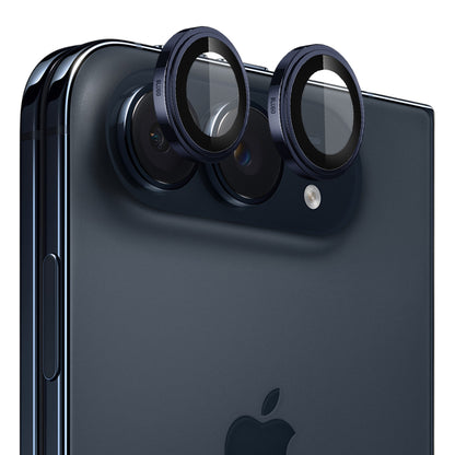 Folie de protectie Camera Spate Blueo Sapphire Crystal pentru Apple iPhone Duo, Sticla Securizata, Albastra