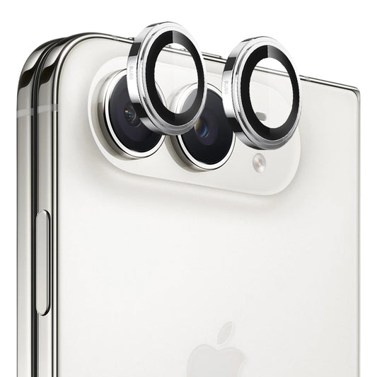 Folie de protectie Camera Spate Blueo Sapphire Crystal pentru Apple iPhone Duo, Sticla Securizata, Argintie