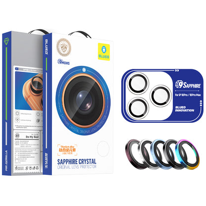Folie de protectie Camera Spate Blueo Sapphire Crystal pentru Apple iPhone Duo, Sticla Securizata, Argintie