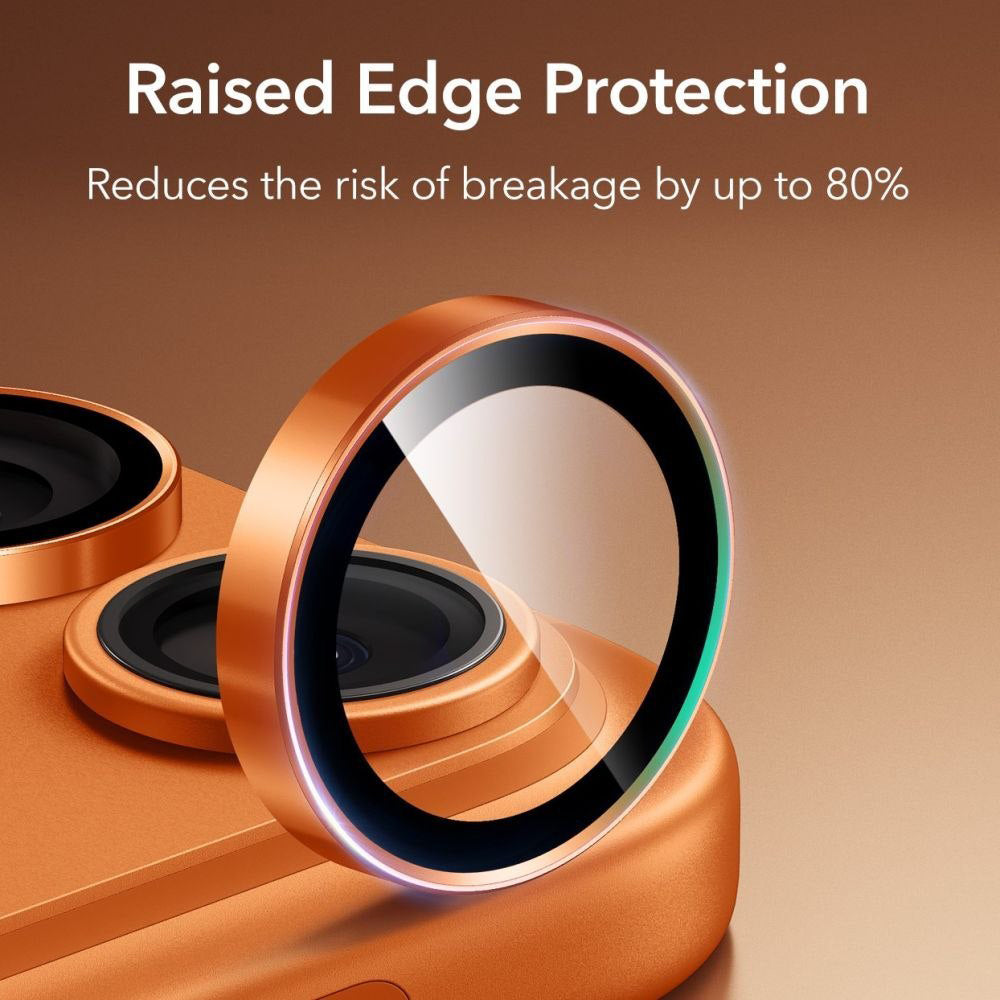 Folie de protectie Camera Spate  ESR Armorite pentru Apple iPhone 14 Pro, Sticla Securizata, Portocalie