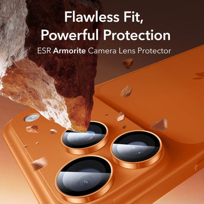 Folie de protectie Camera Spate  ESR Armorite pentru Apple iPhone 14 Pro, Sticla Securizata, Portocalie
