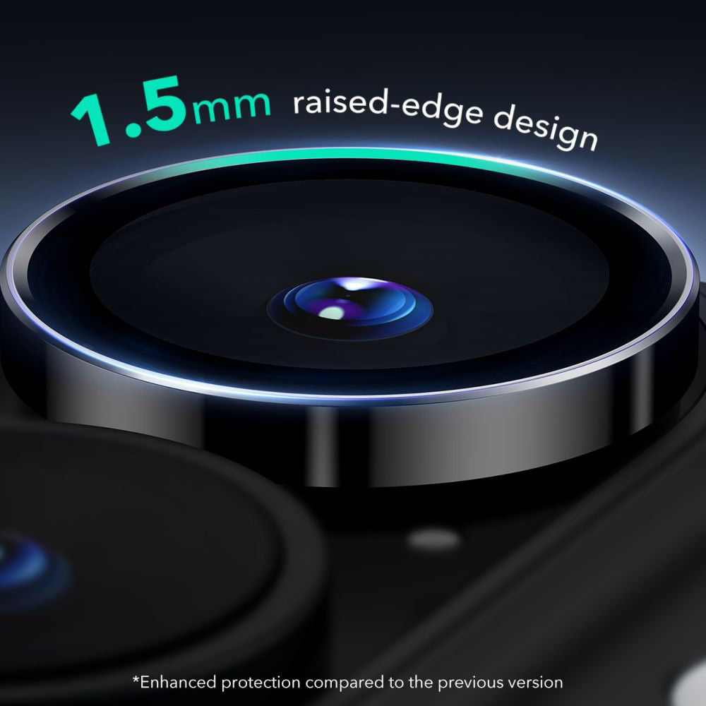 Folie de protectie Camera Spate ESR Armorite pentru Apple iPhone 17 / 16 Plus / 16, Sticla Securizata, Neagra