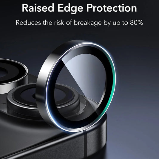 Folie de protectie Camera Spate ESR Armorite pentru Apple iPhone 17 / 16 Plus / 16, Sticla Securizata, Set 2 bucati, Neagra