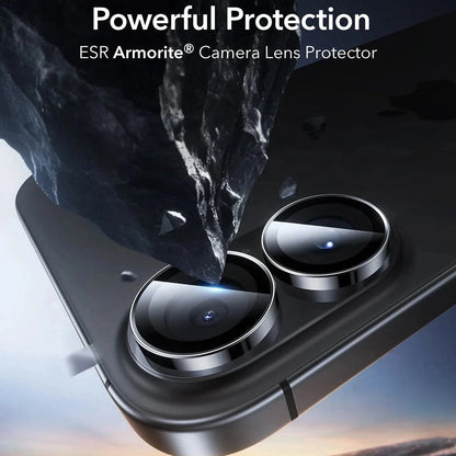 Folie de protectie Camera Spate ESR Armorite pentru Apple iPhone 17 / 16 Plus / 16, Sticla Securizata, Set 2 bucati, Neagra