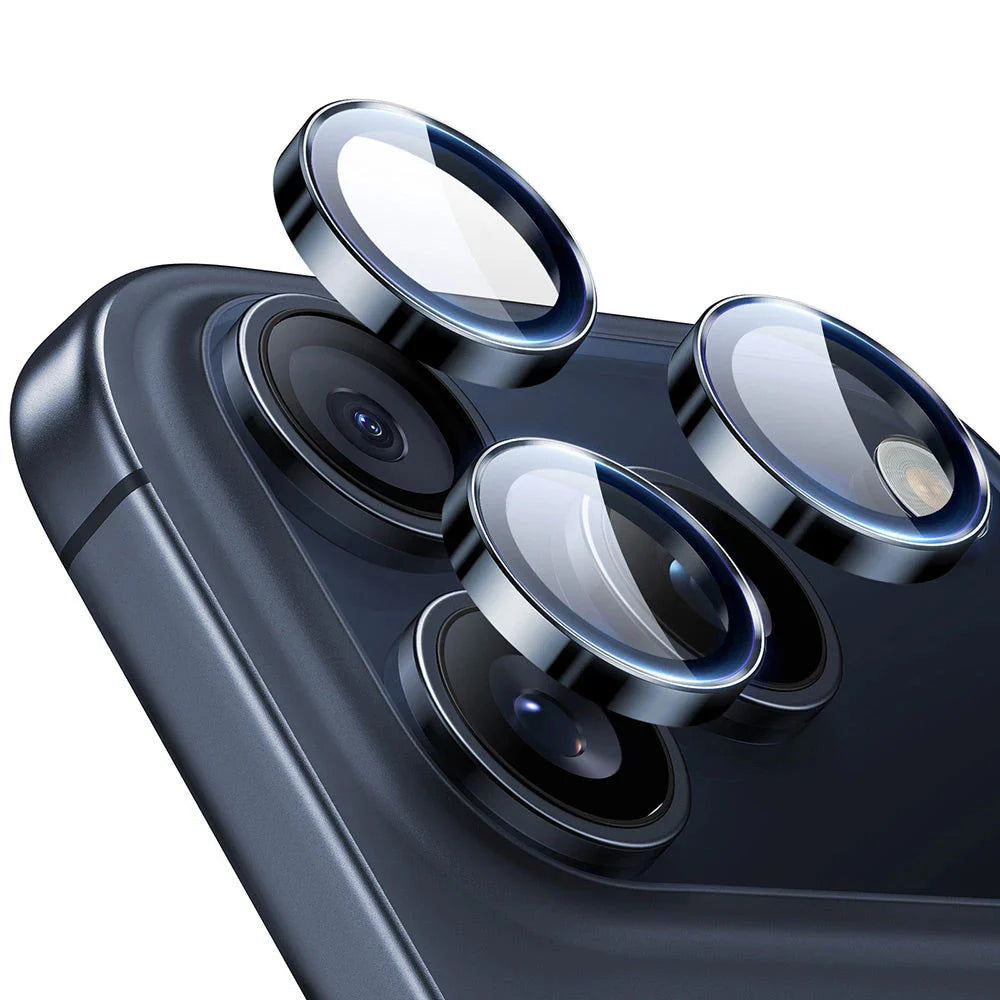 Folie de protectie Camera Spate ESR Armorite pentru Apple iPhone 17 Pro Max / 17 Pro / 16 Pro Max / 16 Pro, Sticla Securizata, Albastra